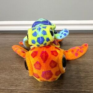 Fiesta Sea Turtle Plush Stuffed Animal Toy Green and Orange Colors Big Eyes